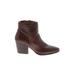 American Rag Ankle Boots: Brown Solid Shoes - Women's Size 7 - Almond Toe