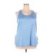 Athletic Works Active Tank Top: Blue Print Activewear - Women's Size 3X