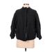 Zara Fleece Jacket: Short Black Print Jackets & Outerwear - Women's Size Medium