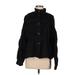 Missguided Jacket: Below Hip Black Print Jackets & Outerwear - Women's Size 8