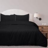 Royale Linens Black Duvet Cover Full Size - Soft Duvet Cover Set - 3 Piece Double Brushed Full Duvet Covers with Zipper Closure