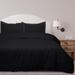 Royale Linens Black Duvet Cover Full Size - Soft Duvet Cover Set - 3 Piece Double Brushed Full Duvet Covers with Zipper Closure