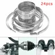 24Pcs Axle CV Joint Boot Crimp Clamp Kit Driveshaft CV Boot Clamp Stainless Steel 20- 50mm 50- 120mm