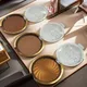 3-color powder brightening face bronze pressed powder waterproof highlighter shimmering wheat