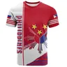 Neue 3d die Flagge der Philippinen gedruckt T-Shirt das philippi nische Wappen spirituelle Totem