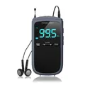 New Mini AM/FM Portable Radios Pocket Receiver Stereo Speaker Rechargeable Radio with Alarm Clock