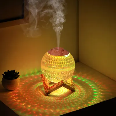 350ml Kristall kugel Luftbe feuchter USB tragbare Duft Diffusor bunte LED Licht Ultraschall Cool Mist Maker Aroma Luftbe feuchter