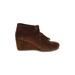 TOMS Ankle Boots: Brown Print Shoes - Women's Size 9 - Round Toe