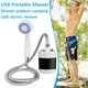 Portable Camping Shower Outdoor USB Rechargeable Electric Shower Pump for Camping Car Washing