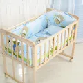 5pcs Baby Crib Bumper 120x60cm Pure Cotton Bed Circumference Mattress Pillow Set Newborns Cot Fence