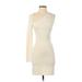 Abercrombie & Fitch Casual Dress - Bodycon: Ivory Solid Dresses - New - Women's Size Small