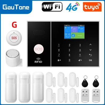 GauTone 3G 4G GSM WIFI Security Alarm System for Home and Business Multi-language Tuya Smart Life