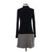 Theory Casual Dress - Sweater Dress: Black Dresses - Women's Size Small