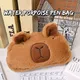 Cute Capybara Plush Pencil Case Cosmetic Bag Guinea Pig Pen Pouch Large Capacity Pencil Bag School