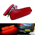 Coppia LED rosso riflettore paraurti posteriore per Citroen C1 C5 Peugeot 107 206 607 Expert Fiat
