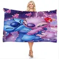 Serviette de bain de dessin animé pour bébé serviette de bain douce et absorbante motif de point