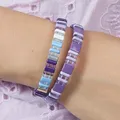 Nouveaux Bracelets de perles de couleur bonbon pour femmes bijoux de luxe fait à la main coloré