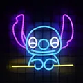Alien Neon Stitch Experiment 626 LED Light Sign Art mural Décor pour enfants Salle de jeux