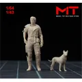 Modèle de figurines miniatures pour voitures et véhicules soldats masculins et chiens accessoires