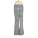 7th Avenue Design Studio New York & Company Dress Pants - Mid/Reg Rise Flared Leg Boyfriend: Gray Bottoms - Women's Size 6