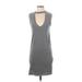 Pam & Gela Casual Dress - Mini: Gray Marled Dresses - New - Women's Size P