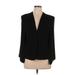 Zara Blazer Jacket: Below Hip Black Print Jackets & Outerwear - Women's Size X-Large