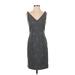 Barami Casual Dress - Sheath V Neck Sleeveless: Gray Dresses - Women's Size 2