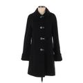 MICHAEL Michael Kors Coat: Mid-Length Black Print Jackets & Outerwear - Women's Size X-Small