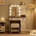 Winston Porter Rontae Vanity Wood in Brown/White | 53 H x 31.5 W x 15.7 D in | Wayfair 48CBFF996AEB4643A8DF296B04639620