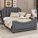 House of Hampton® Johannus Platform Storage Bed Wood & /Upholstered/Linen in Brown/Gray | 42.9 H x 44.1 W x 79.5 D in | Wayfair