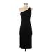 White House Black Market Cocktail Dress - Midi: Black Solid Dresses - Women's Size Small