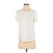 Athleta Active T-Shirt: Ivory Solid Activewear - Women's Size Small