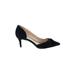 Sole Society Heels: Slip On Stiletto Cocktail Black Solid Shoes - Women's Size 6 1/2 - Pointed Toe