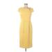 Donna Morgan Casual Dress - Sheath: Yellow Solid Dresses - Women's Size 6