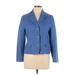 Talbots Blazer Jacket: Short Blue Solid Jackets & Outerwear - Women's Size 10