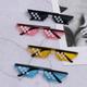 NEW Design Funny Mosaic Sunglasses Thug Life Sun Glasses Pixel Black Retro Gamer Robot Sunglasses Birthday Party Cosplay Favors