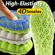 1pair 4d Soft Breathable Shock-absorption Shoe Pads, Deodorant Cushion Insoles