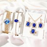 Femme Montres à quartz Luxe bling Strass Avec Bijoux Kit Décoration Cuir PU Suivre