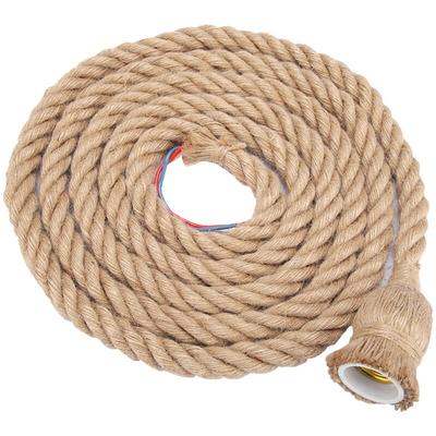 Eosnow - 3m E27 Vintage Hanfseil Deckenleuchte Sockel Hngelampe Lampenfassung 85-265V