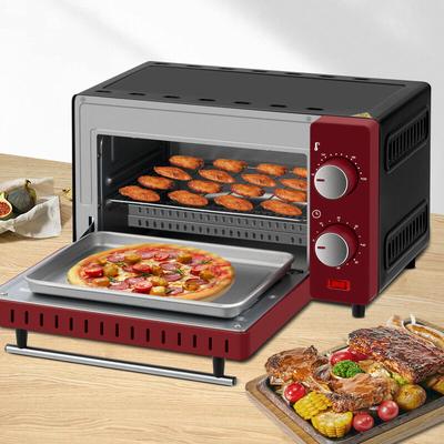 Woltu - Mini Backofen 10 Liter, 650 Watt Toasterofen Pizzaofen Krümelblech mit Timer Minibackofen