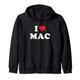 Mac-Namensgeschenk, I Love Mac, Herz Mac Kapuzenjacke