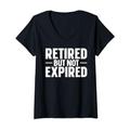 Damen Retired But Not Expired Alten Nach Der Karriere T-Shirt mit V-Ausschnitt