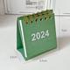 3pcs-2023-2024 Retro Simple Solid Color Desk Calendar Desktop Paper Mini Stand Calendar Daily Table Planner Yearly Agenda Organizer