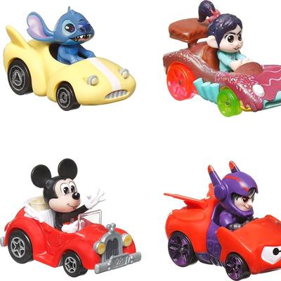 Mattel Hot Wheels RacerVerse, 4 Pack Disney Metal ...