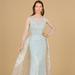 Lara 29146 - Long Sleeve Lace Gown With Tulle Overskirt - Green - 16