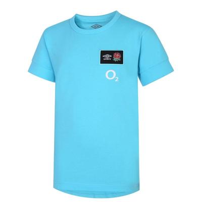 Umbro England Rugby Childrens/Kids 22/23 T-Shirt - Bachelor Button - Blue - 11