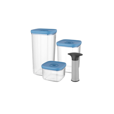 BergHOFF BergHOFF Leo 4PC Vacuum Food Container Set, Blue - Blue