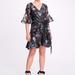 Marchesa Notte Printed Floral Fil Coupe - Black - 2