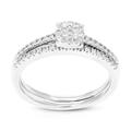 Vir Jewels 1/4 Cttw Wedding Engagement Ring Bridal Set, Round Lab Grown Diamond Ring For Women In .925 Sterling Silver, Prong Setting, Width 1/5" - Grey - 6