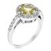 Vir Jewels 0.70 Cttw Lemon Quartz Ring .925 Sterling Silver With Rhodium Round Shape 7 mm - 11 mm W - Grey - 8